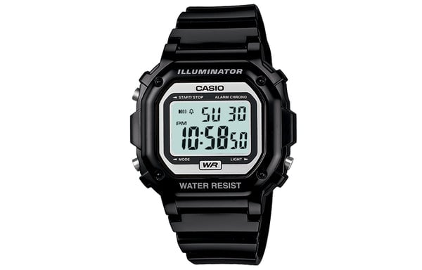 CASIO Waterproof Unisex Mens Black Digital Watch, black