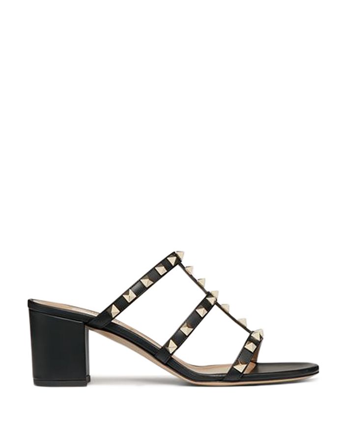 Valentino Garavani Women's Rockstud Block Heel Slides