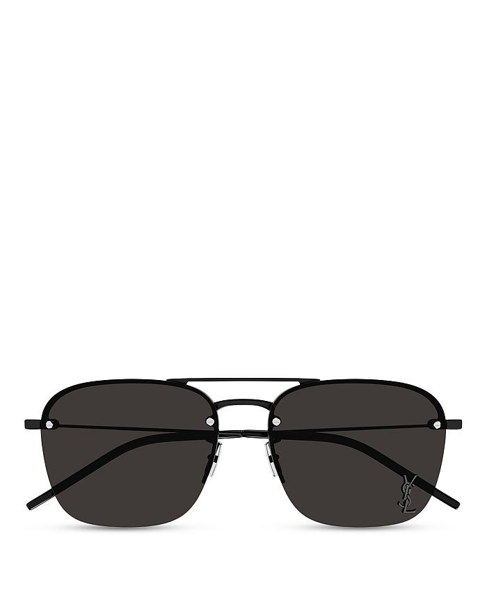 نظارة شمسية Navigator Monogram مقاس 59 مم من Saint Laurent