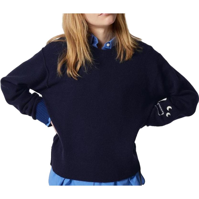 Anya Hindmarch X Anya Hindmarch Co-Branded Sweater, Women's, Navy Blue Uniqlo