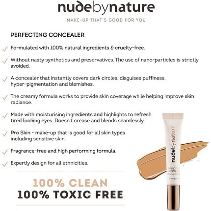 كونسيلر مثالي يحتوي على مكونات مرطبة 03 Shell Beige، Nude By Nature