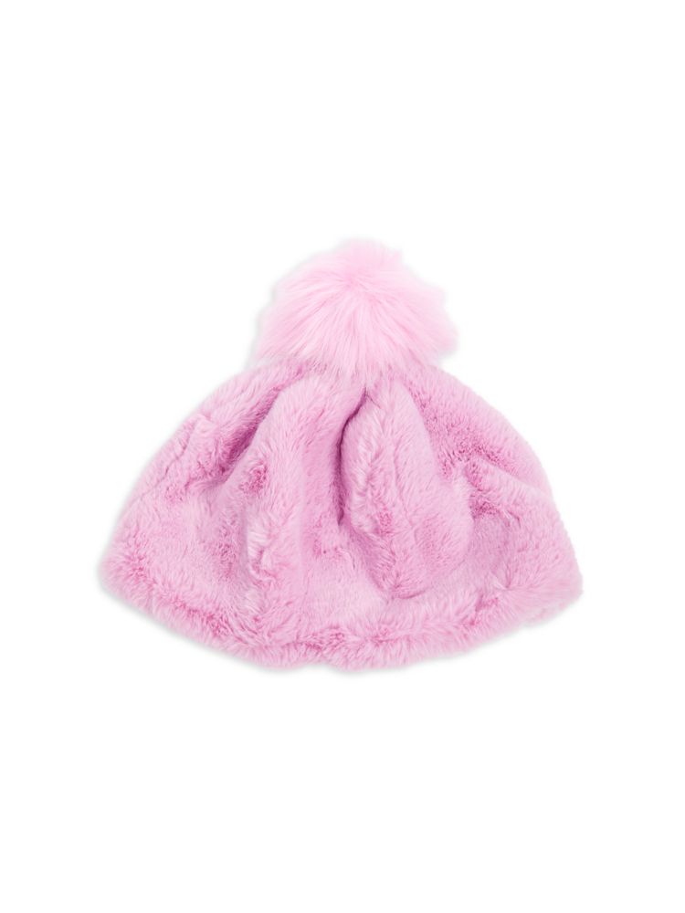 Ugg Faux Fur Pom Pom Hat in Rose Quartz