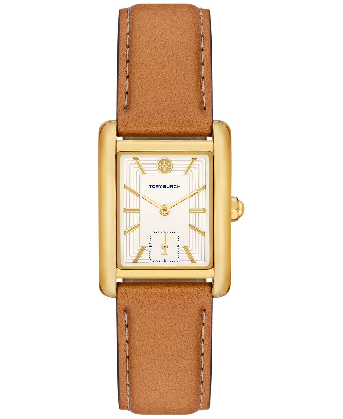 The Eleanor Luggage Women's Watch with Leather Strap, 25mm Tory Burch, Brown