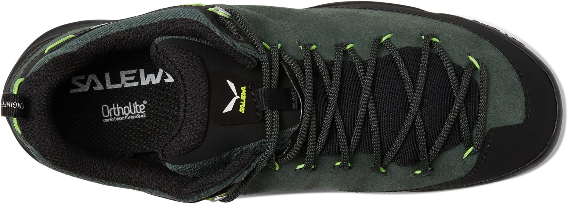 Hiking shoes Wildfire Leather SALEWA, color Raw Green/Black