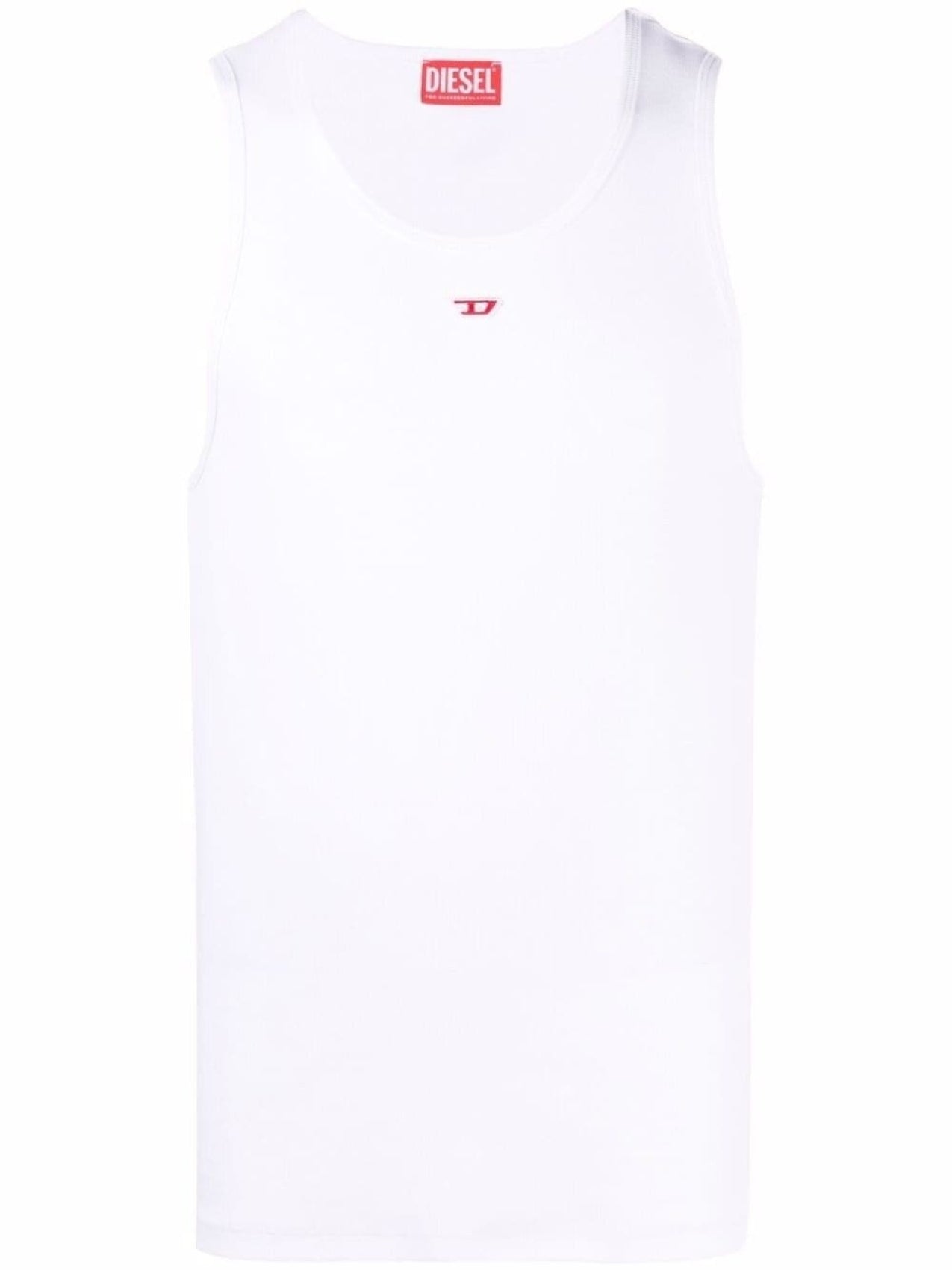 Diesel T-Lifty-D Top with Embroidered Logo, White