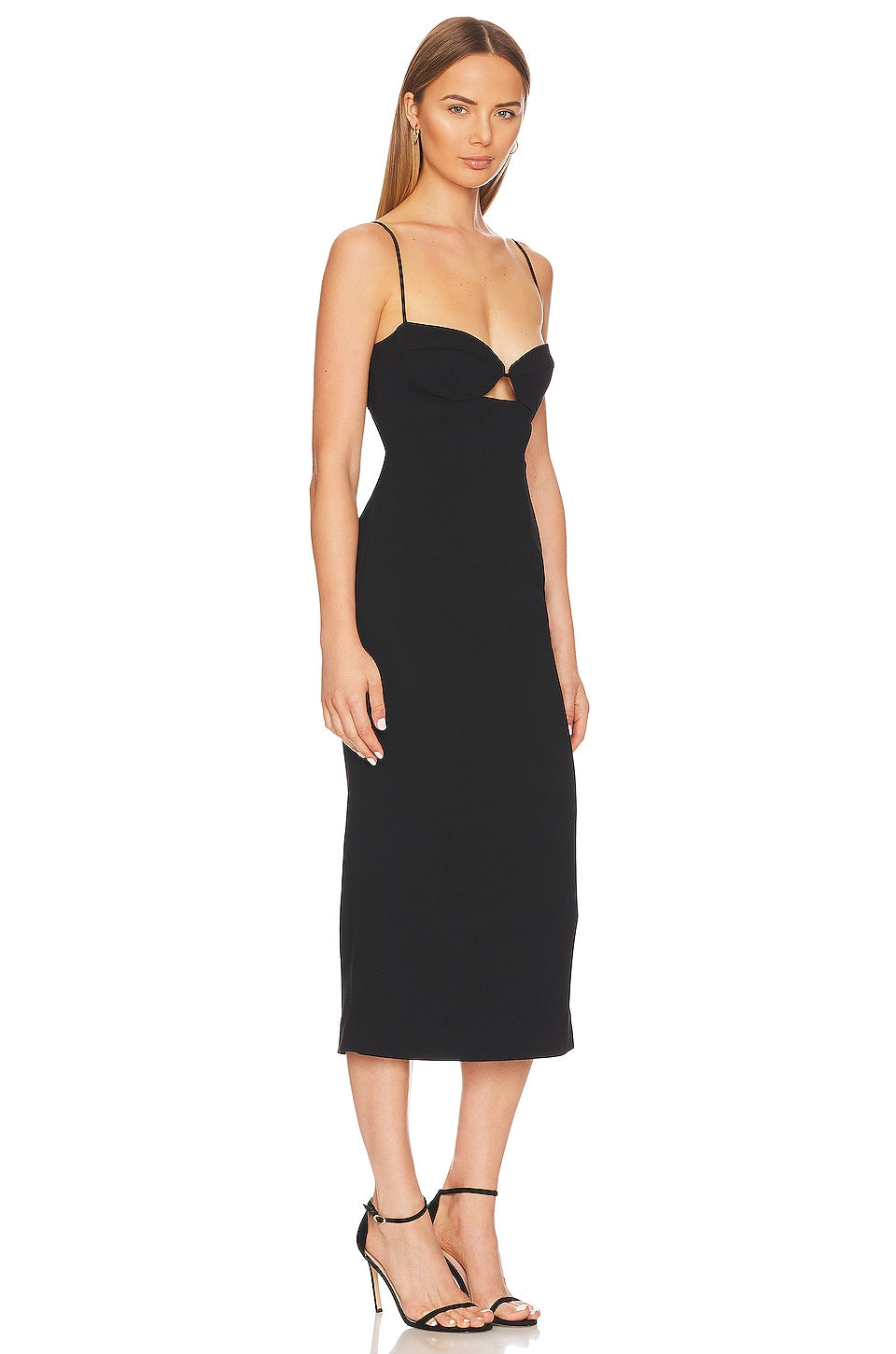 Bardot Vienna midi dress, black