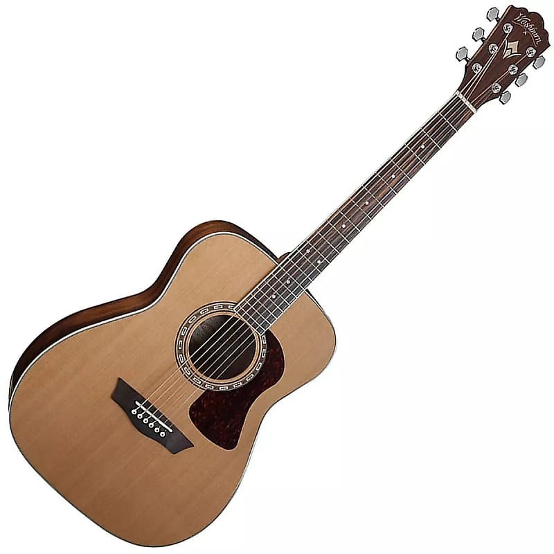 Acoustic Guitar Washburn HF11S Heritage Series Folk Shape Cedar Top Satin Mahogany Neck 6-String Acoustic Guitar