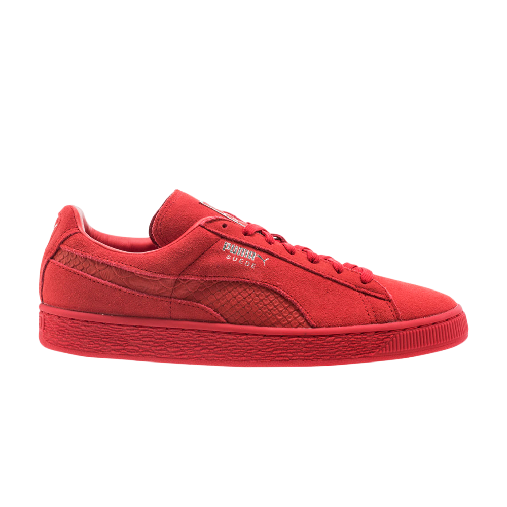 Suede Classic Mono Reptile Puma sneakers, red