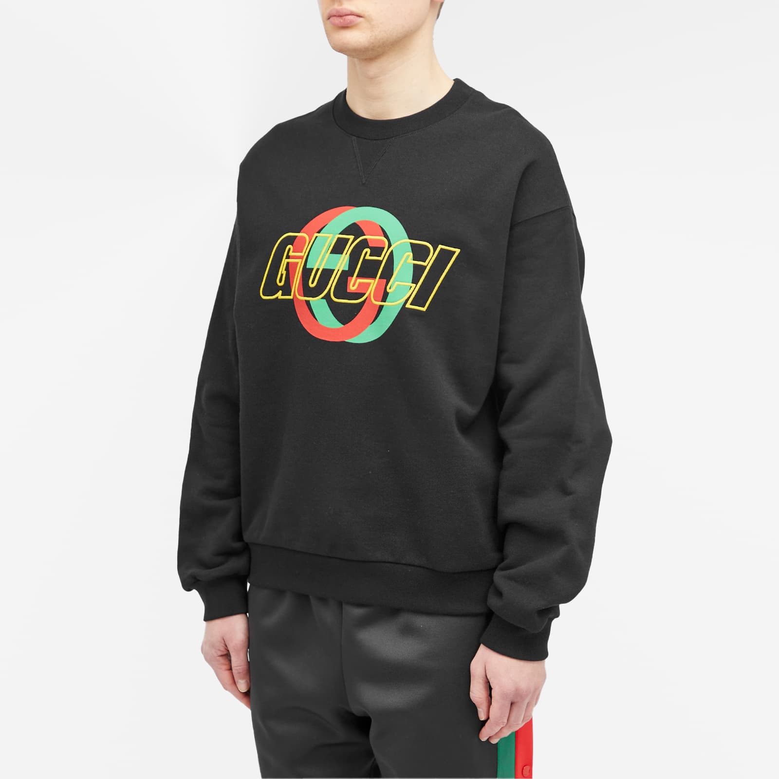 Gucci Interlocking Logo Crew Neck Sweater, black