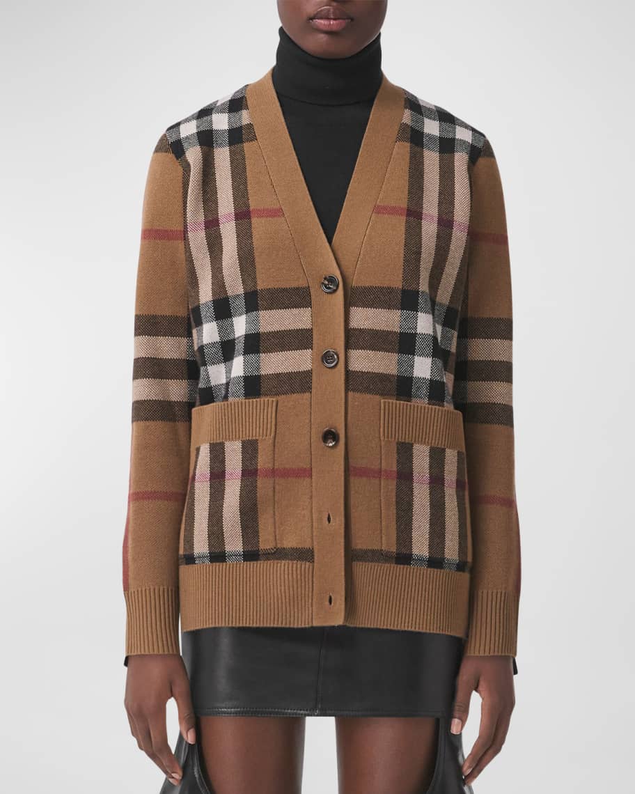 كارديجان كبير الحجم من Willah Burberry Check