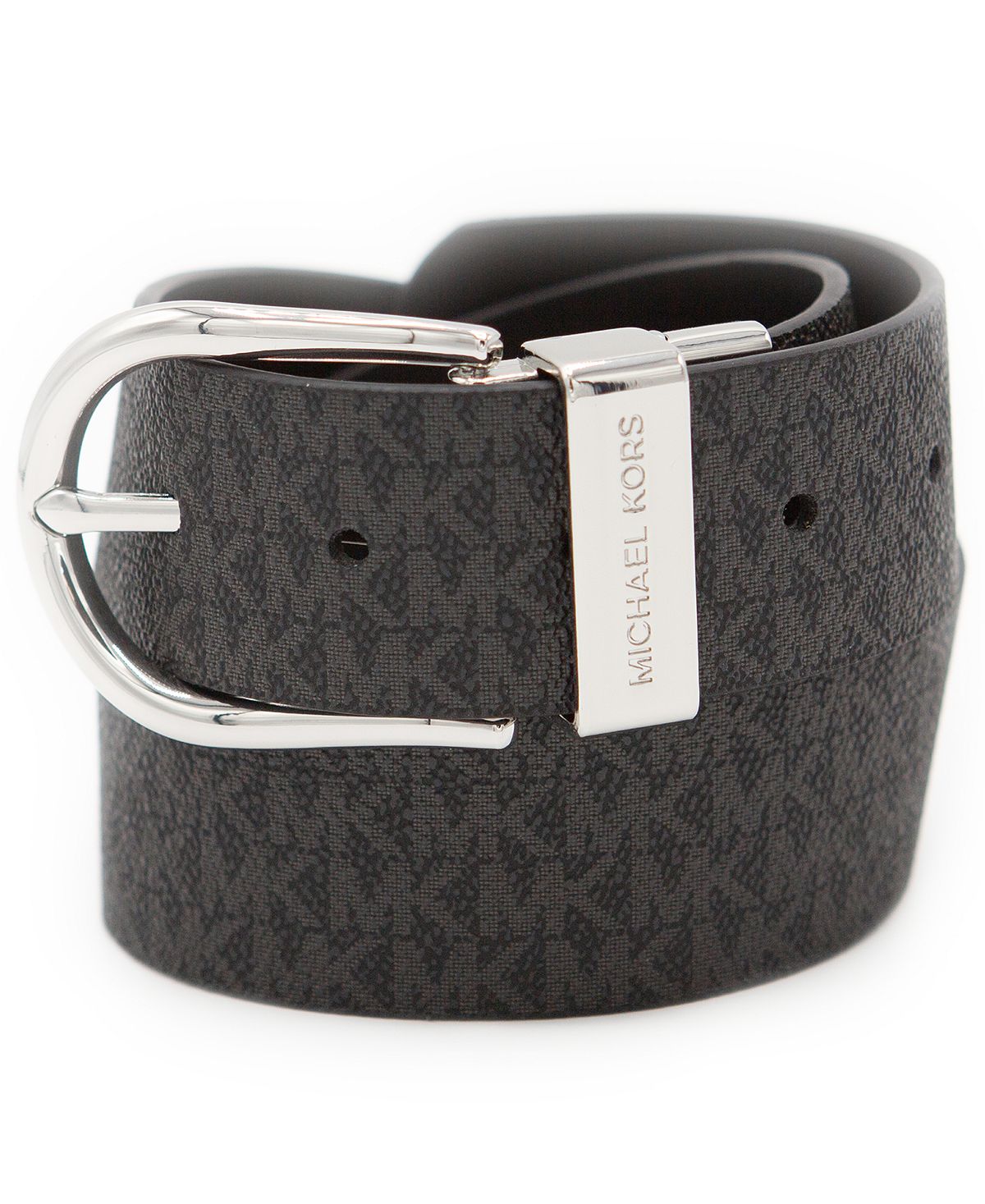 Michael Kors Women's Reversible Logo Belt, Black