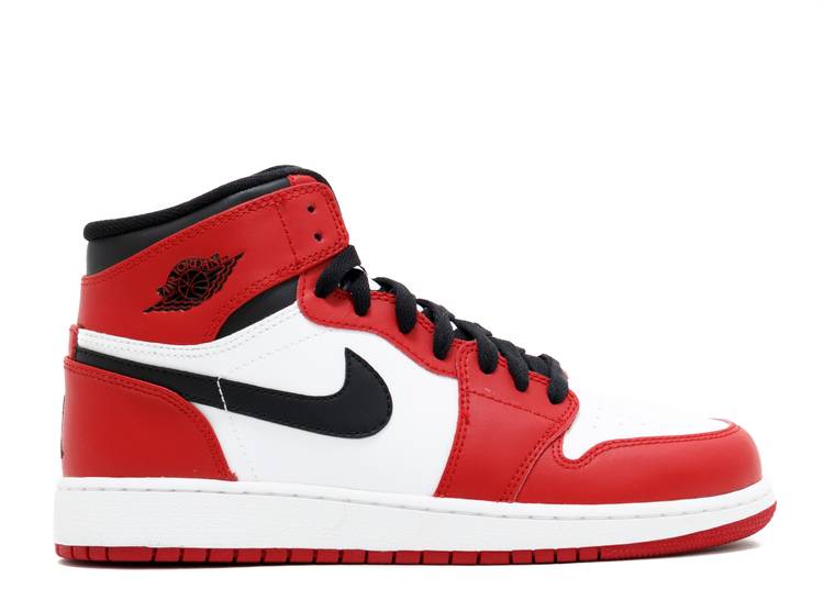 حذاء رياضي AIR JORDAN 1 RETRO OG GS 'CHICAGO' 2013، باللون الأبيض