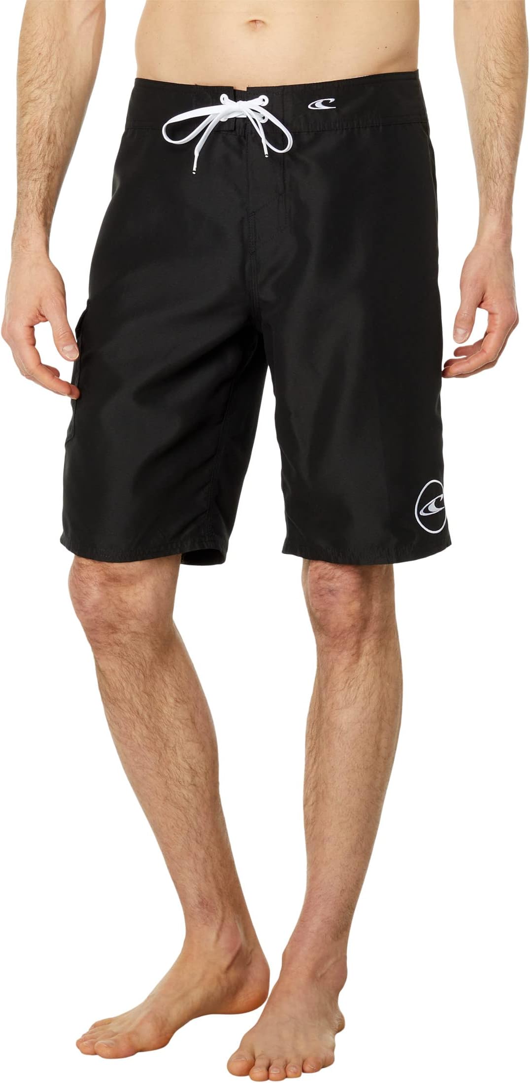 Santa Cruz Solid 2.0 O'Neill Board Shorts, Black/White