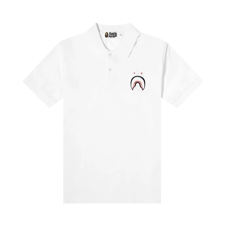 BAPE A Bathing Ape Shark 'White' Polo, White