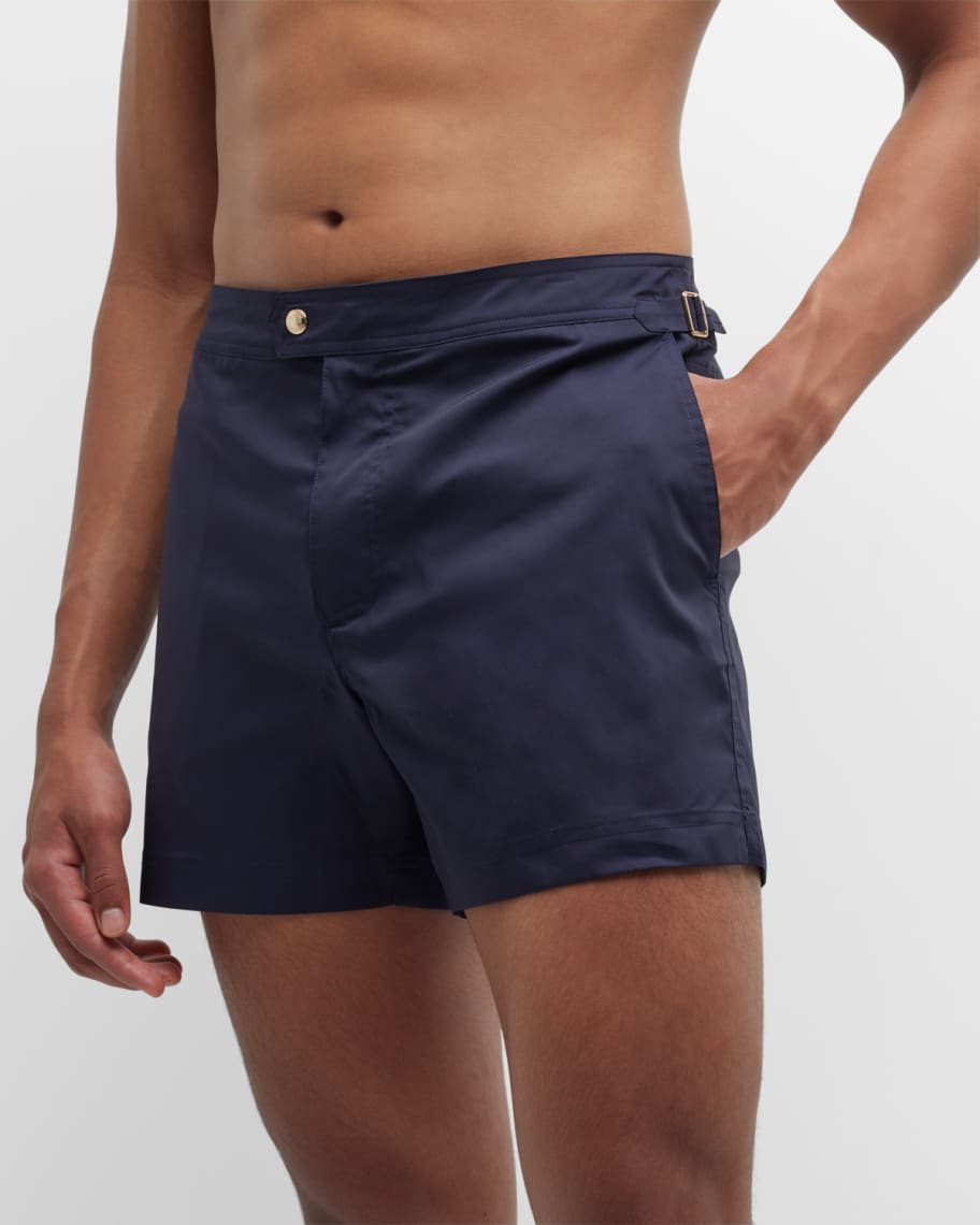 TOM FORD Men's Compact Poplin Swim Shorts