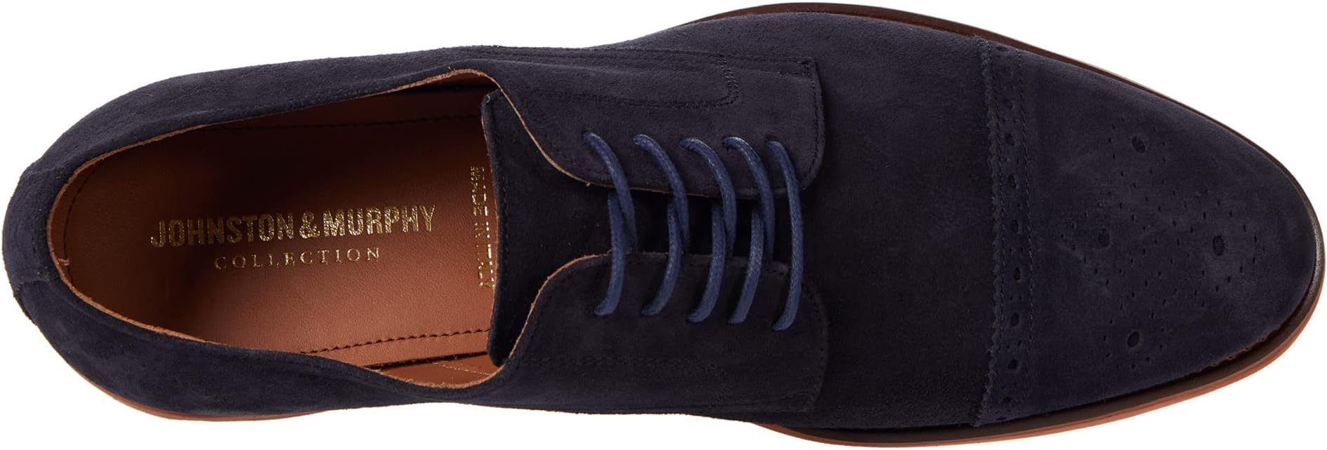 Ashford Cap Toe Johnston & Murphy Collection Oxfords, navy blue