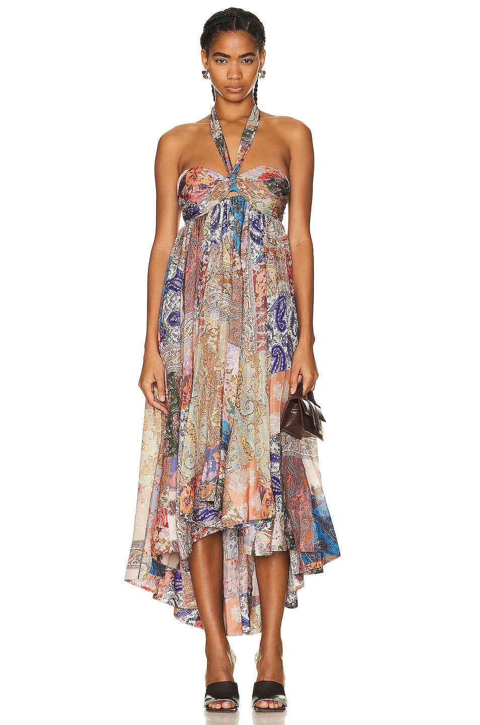 Zimmermann Devi Halter Maxi Dress in Patch Paisley