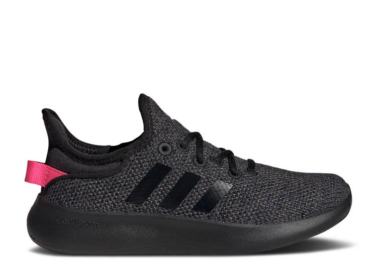 Adidas CLOUDFOAM PURE BIG KID 'BLACK LUCID PINK' sneakers, black