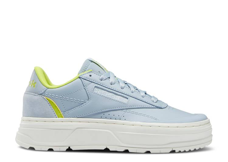 حذاء رياضي Reebok WMNS CLUB C DOUBLE GEO 'GABLE GRAY ACID YELLOW' باللون الرمادي