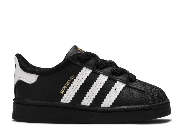 حذاء رياضي Adidas SUPERSTAR INFANT 'CORE BLACK' باللون الأسود