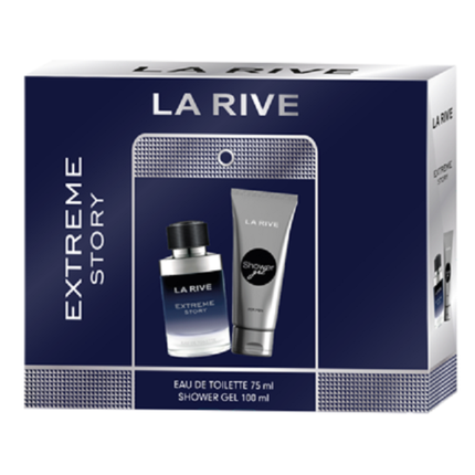 Gift set La Rive Extreme Story EDT 75 ml and shower gel 100 ml - new