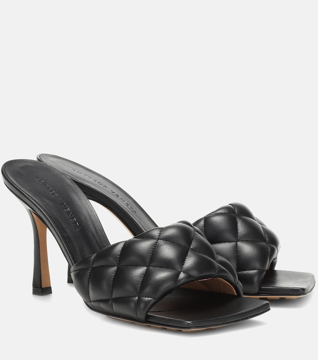 Bottega Veneta Lined Leather Sandals, Black