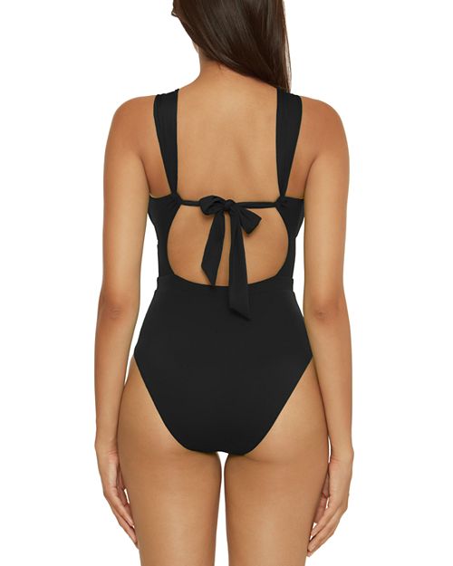 Color Code Rylie Convertible BECCA by Rebecca Virtue Bandeau One-piece Swimsuit, Black