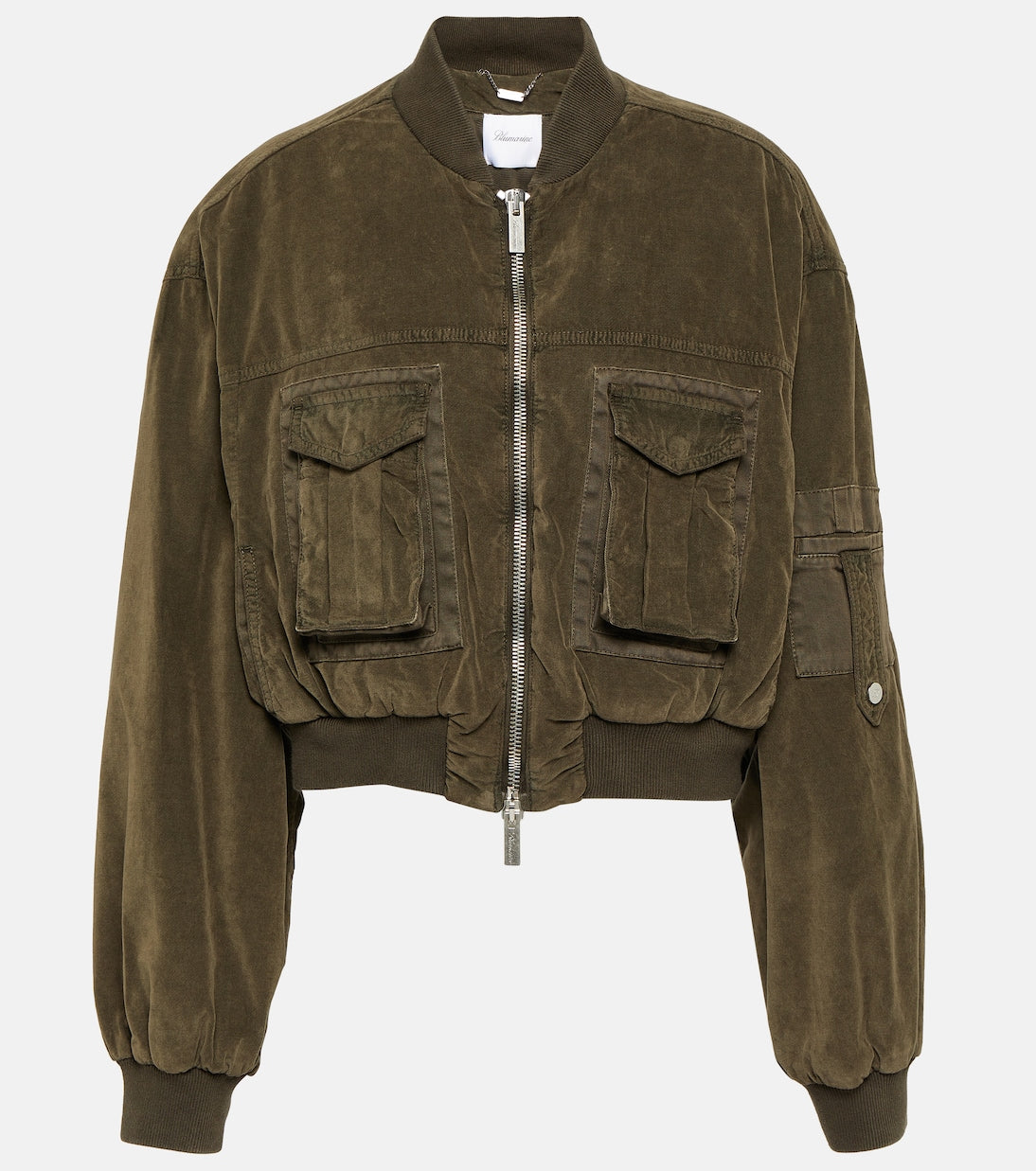 Blumarine velvet bomber jacket, green