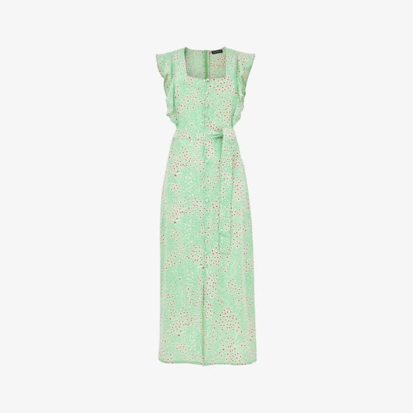 Sophie Daisy Meadow Woven Whistles Floral Midi Dress, Multicolor