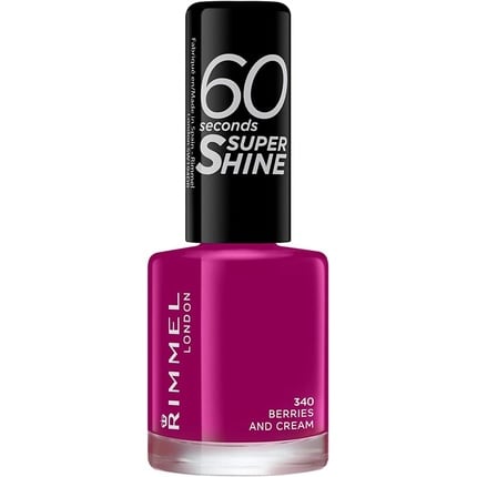 طلاء أظافر 60 Seconds Super Shine، 8 مل، التوت والكريمة، ريميل