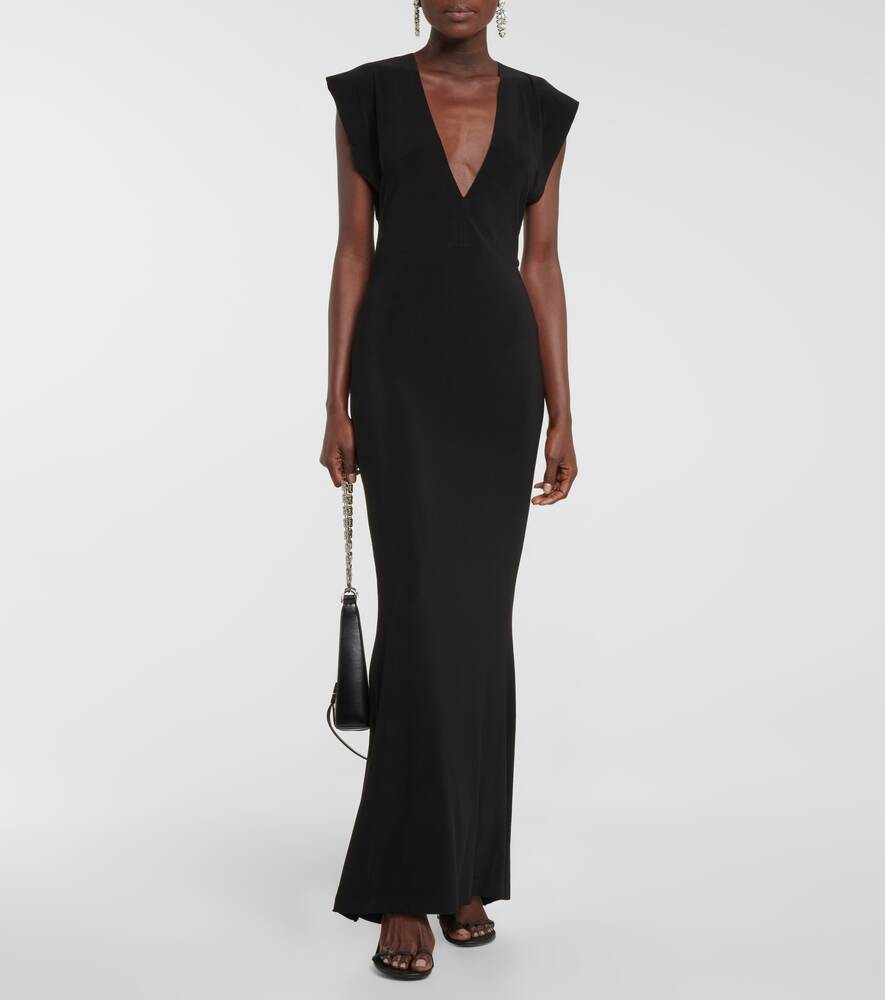 V-neck maxi dress NORMA KAMALI, black