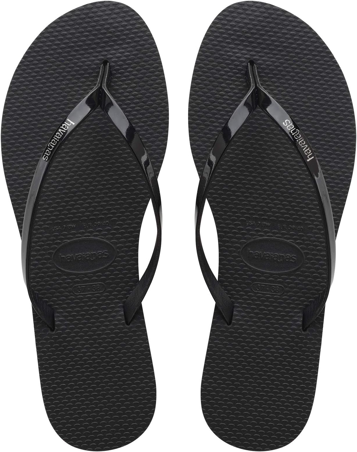 صندل You Metallic Flip Flop من Havaianas، باللون الأسود