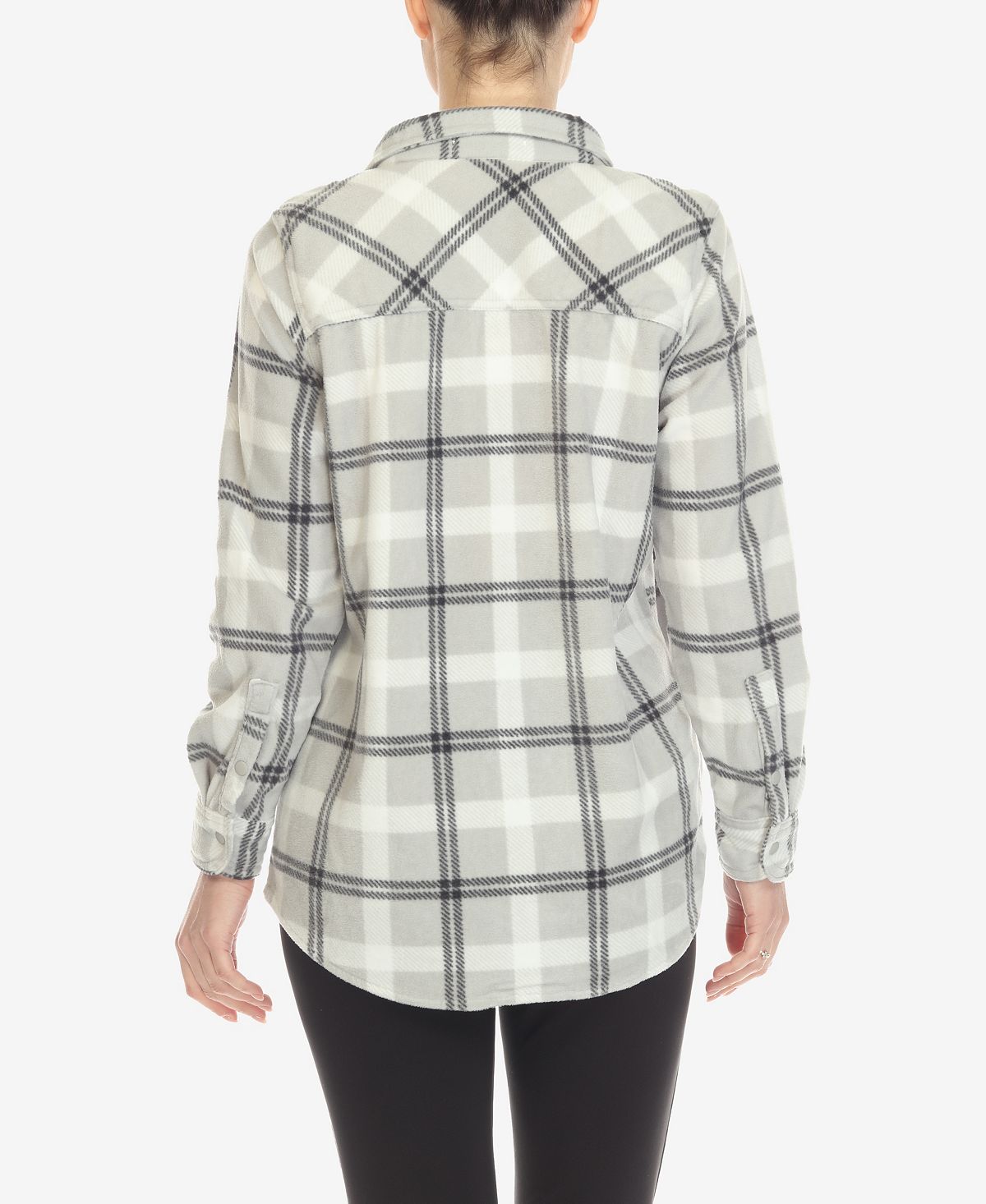 Women's flannel shirt in White Mark check