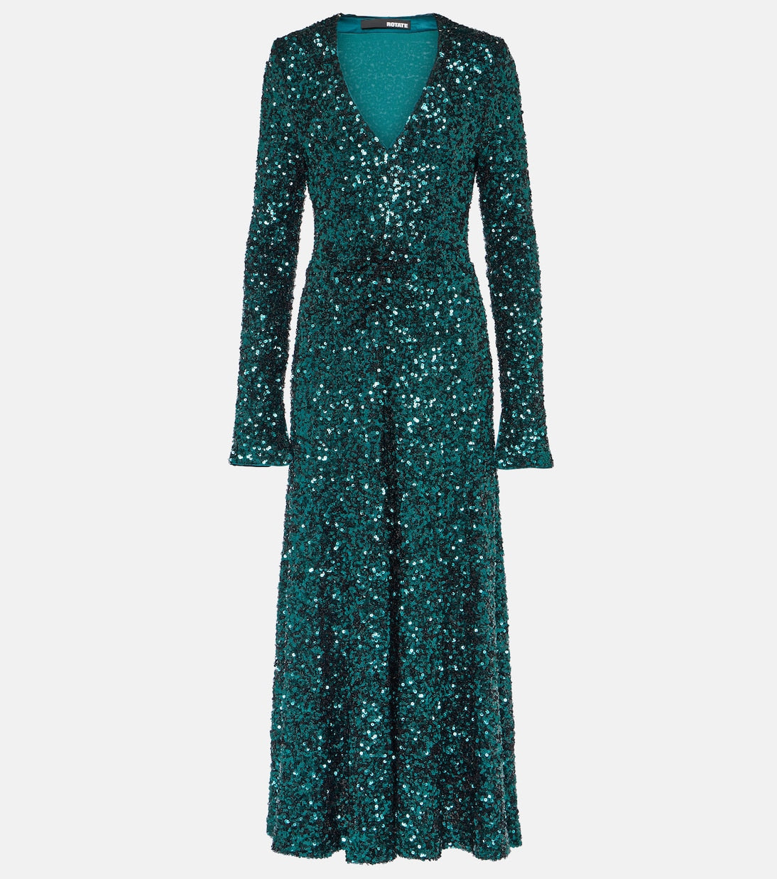 Rotate Birger Christensen sequin midi dress, green