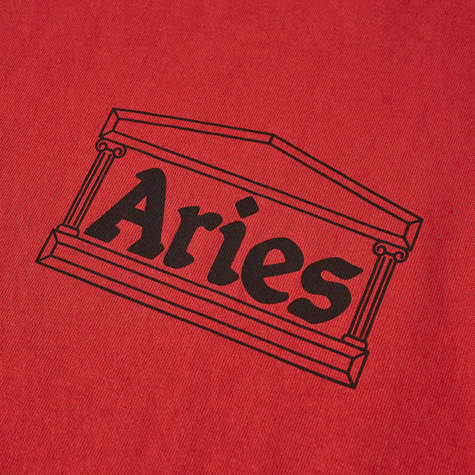 Aries Temple Long Sleeve T-Shirt, Dark Red