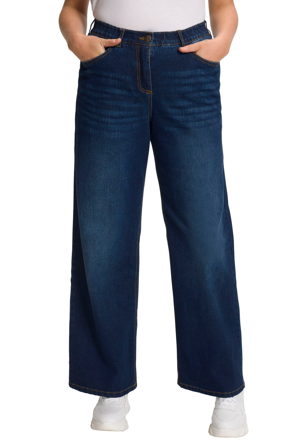 Ulla Popken Mary wide leg jeans, dark blue