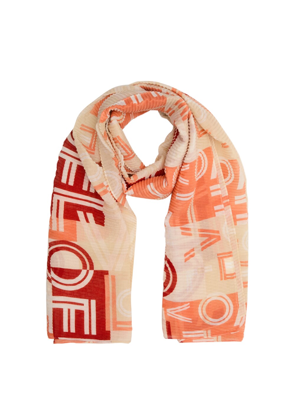 Sliver scarf, orange/lobster/pastel orange