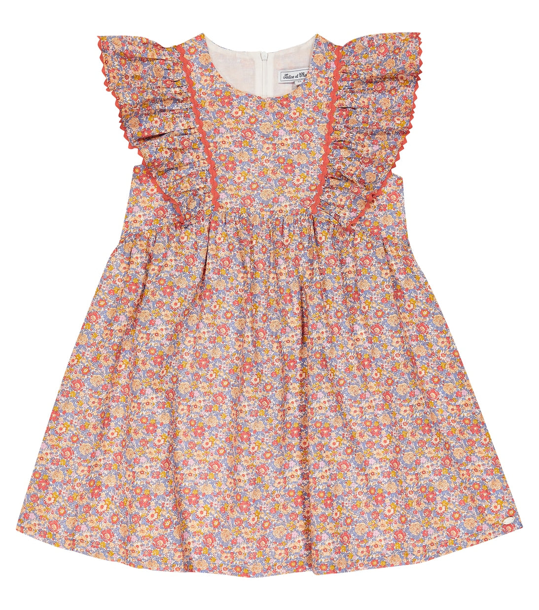 Tartine et Chocolat cotton dress with floral print, multicolor