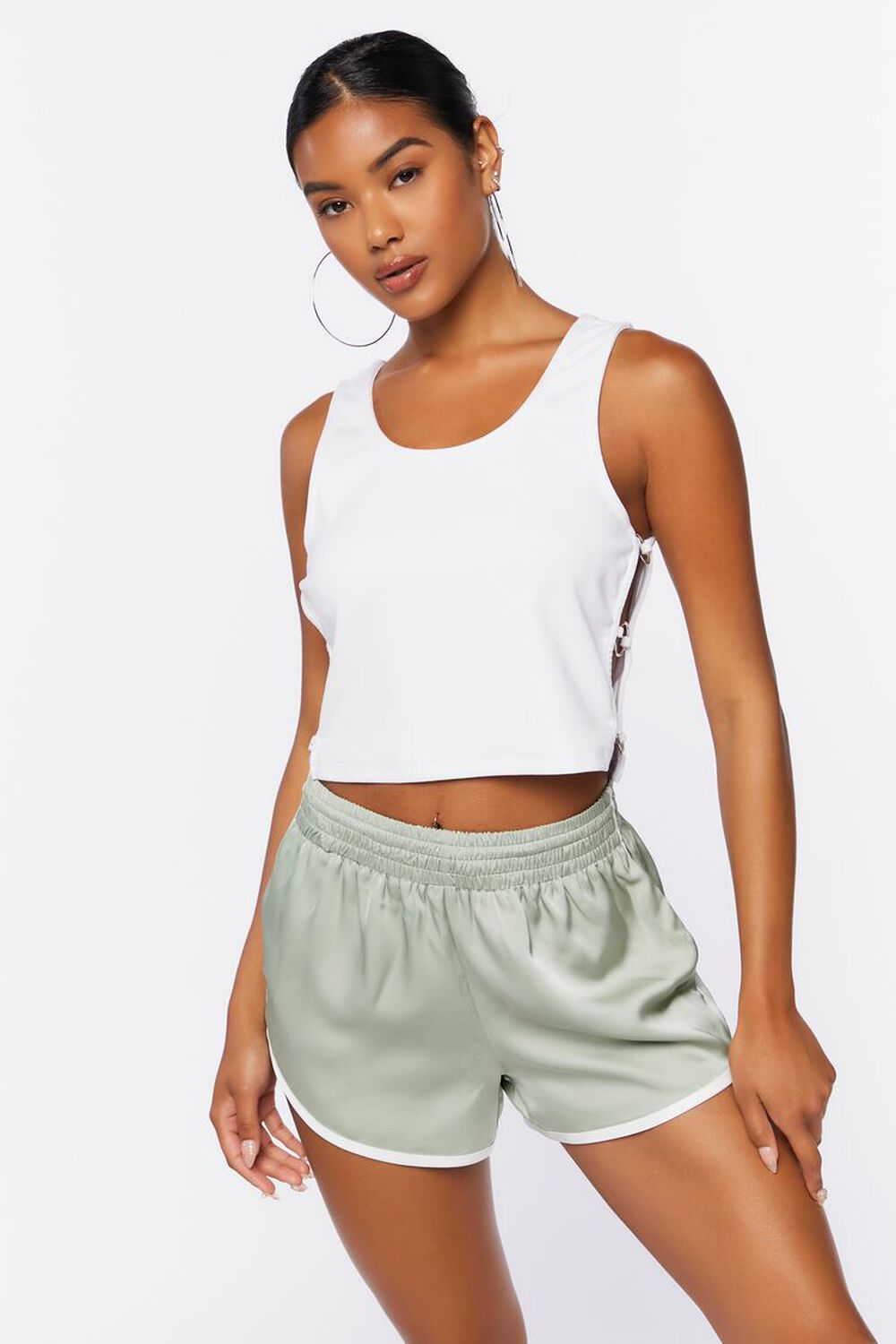 Shorts Dolphin Ringer Forever 21, olive