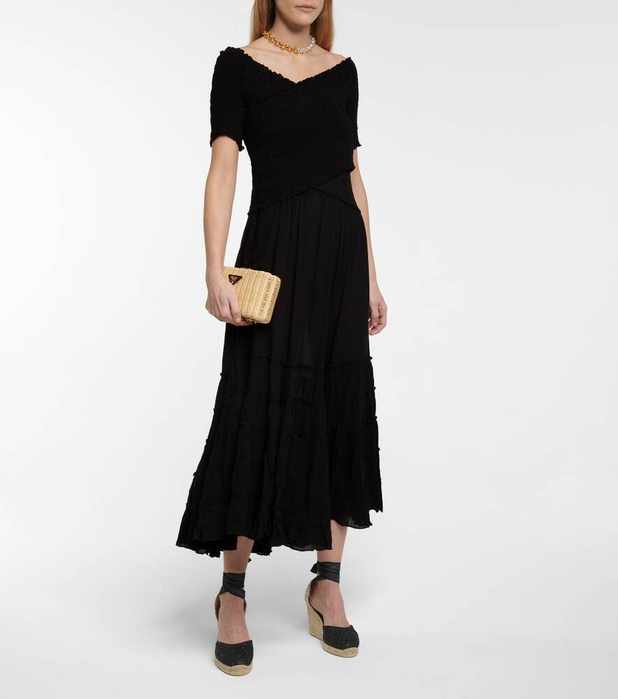 Soledad midi dress POUPETTE ST BARTH, black