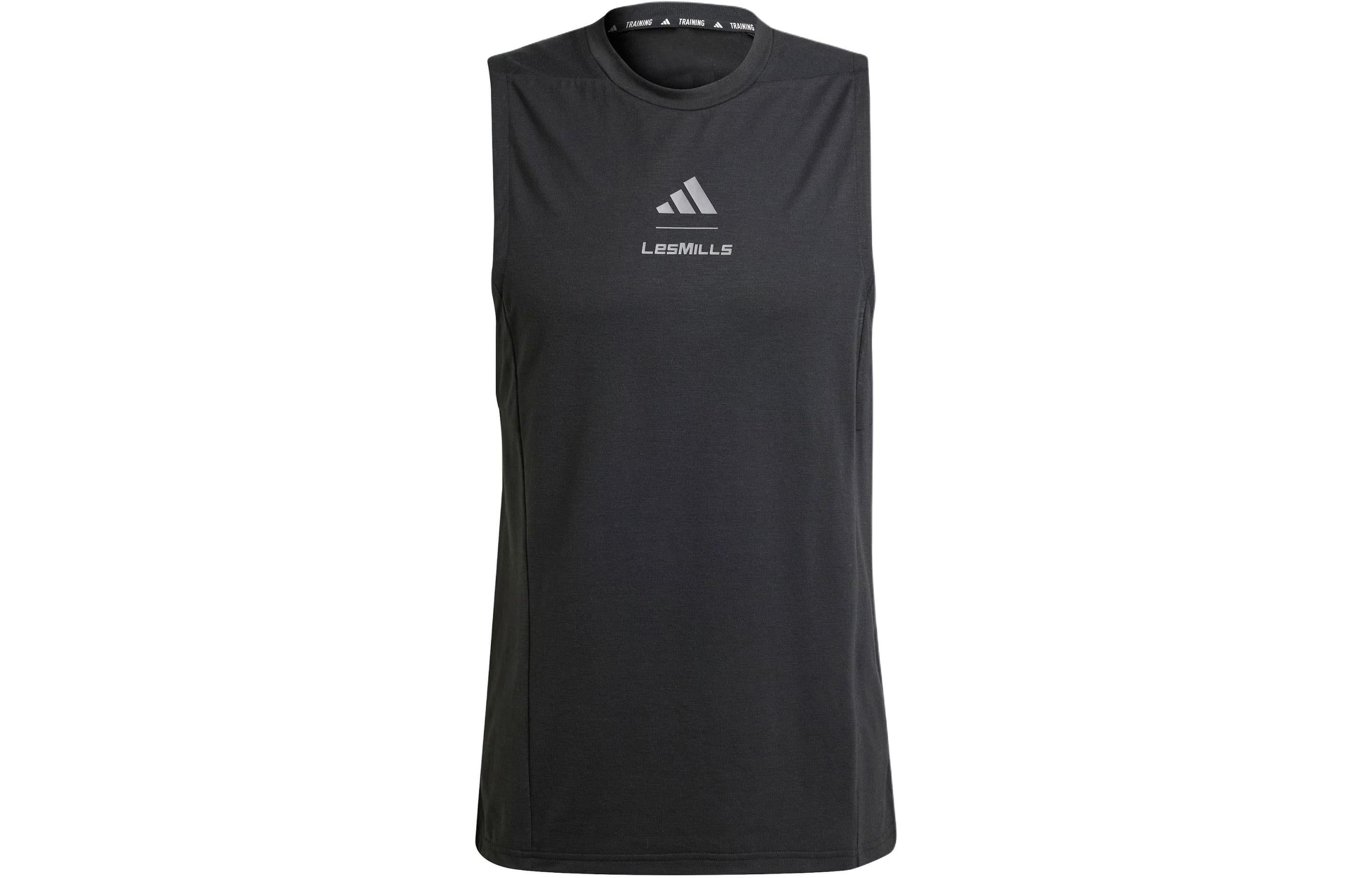 LES MILLS men's tank top black Adidas, black