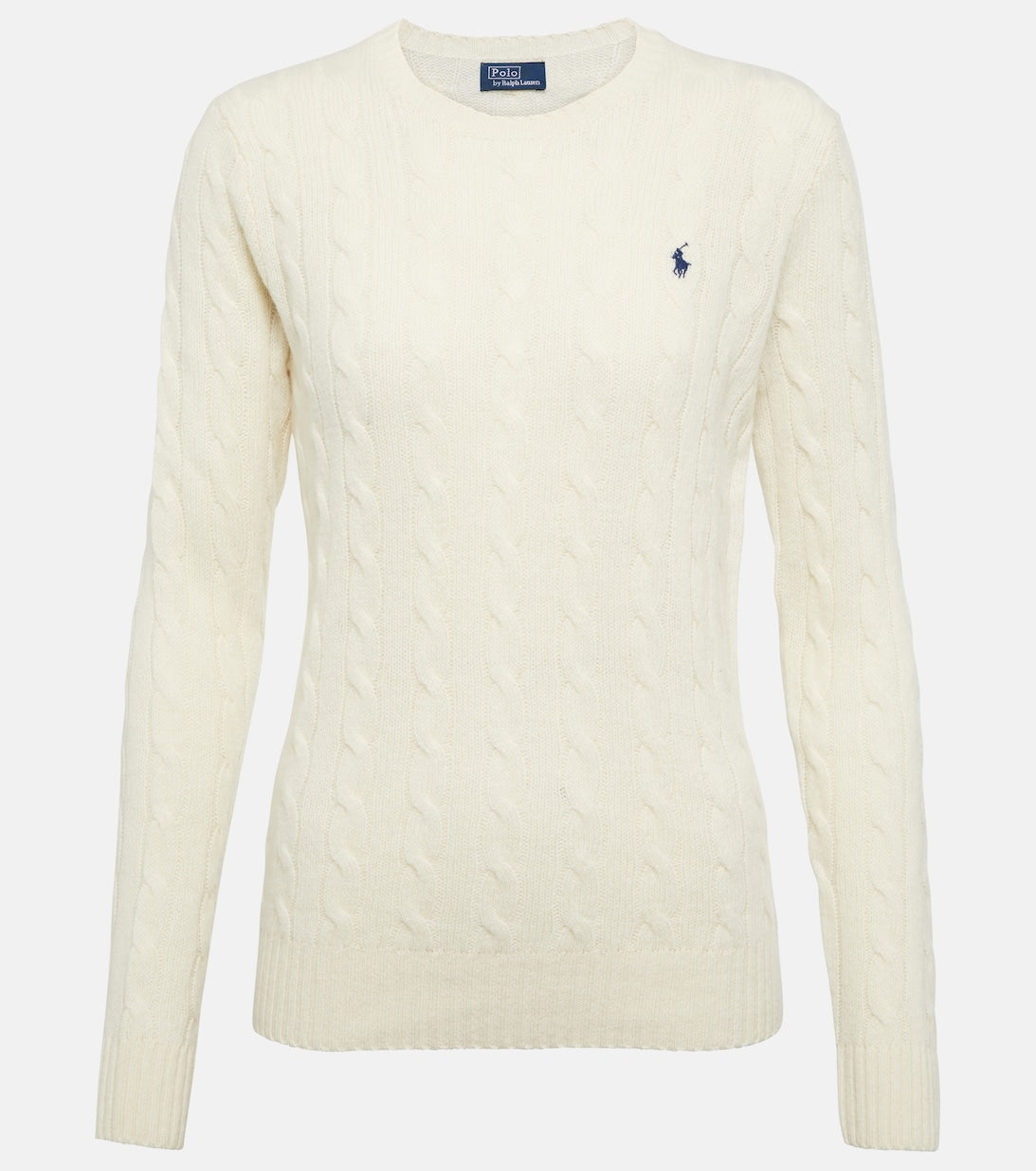 Cashmere and wool cable knit sweater POLO RALPH LAUREN, white