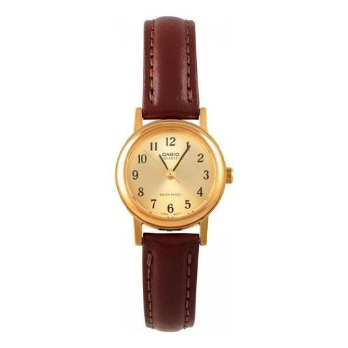 Casio Influencer Analog Leather Strap Watch 'Brown Gold', brown