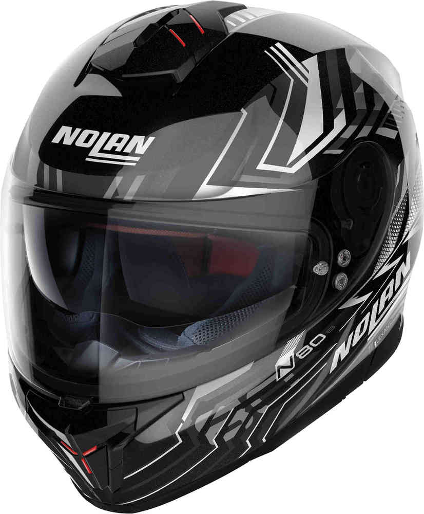 N80-8 Turbolence N-Com Nolan Helmet, black/gray/silver