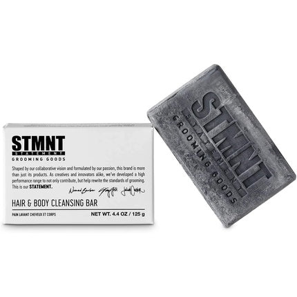 Cleansing soap for hair and body, 125 g, with activated carbon sulfate-free Sls/Sles , Stmnt Grooming Goods