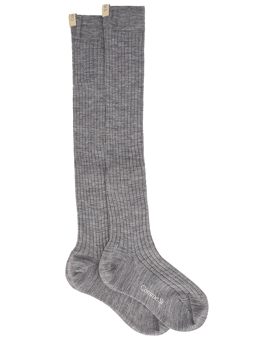 Comme Si The Knee High Socks, Heather Gray