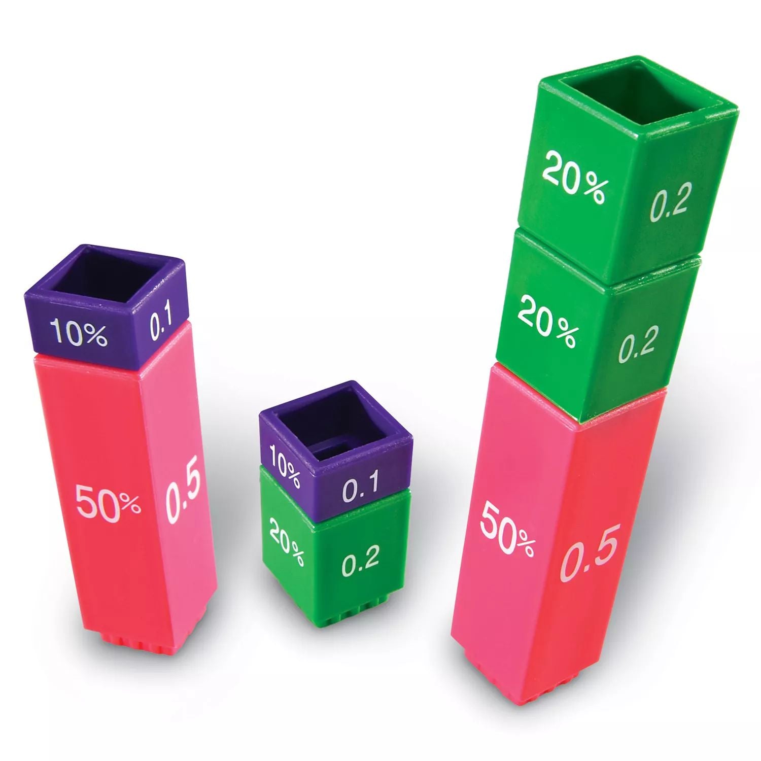 Learning Resources Fractional Tower Equivalence Dice Set Learning Resources