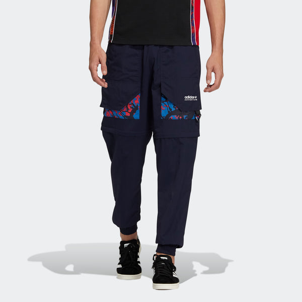 بنطلون رياضي رجالي adidas originals Adv Pants 2 Contrast Colors Pocket Bundle Foot Sports Pants/Pull Pants/Joggers Legendary Ink Blue، أزرق