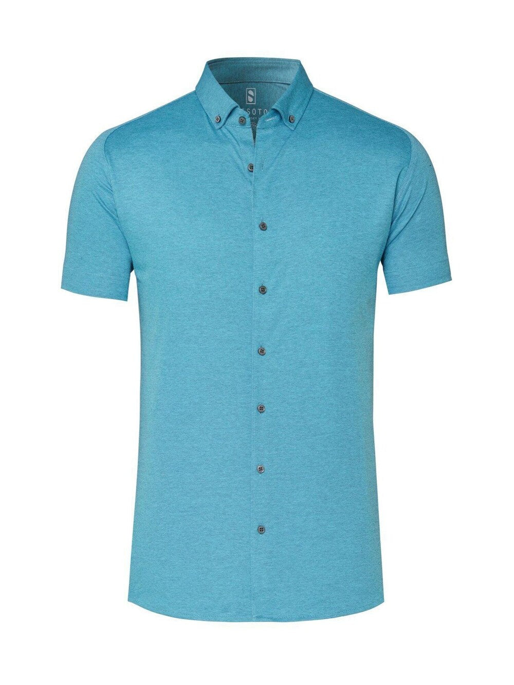 Slim fit button down shirt Desoto, aqua