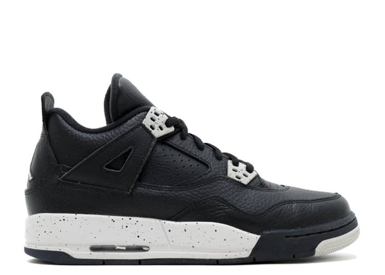 حذاء رياضي AIR JORDAN 4 RETRO BG 'OREO'، أسود